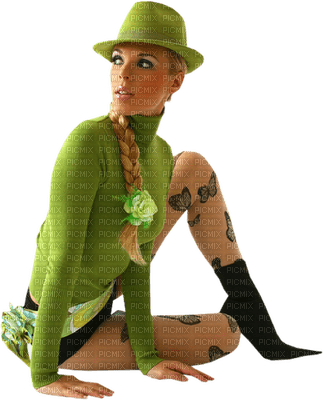 woman in green by nataliplus - darmowe png