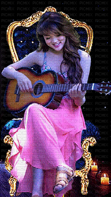 woman with guitar bp - Besplatni animirani GIF
