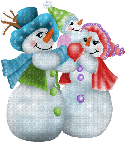 Winter. Snowman. Leila - PNG gratuit