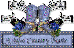 i love country music - GIF animate gratis