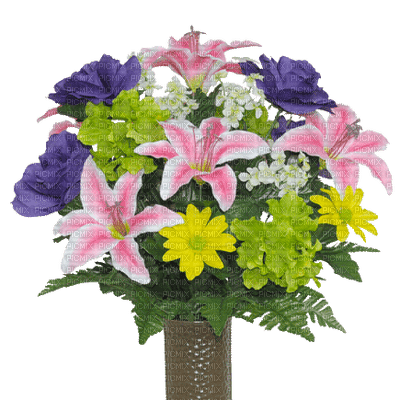 Kaz_Creations Deco Flower Flowers Colours Vase - kostenlos png
