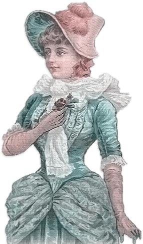 soave woman vintage spring victorian  pink teal - безплатен png