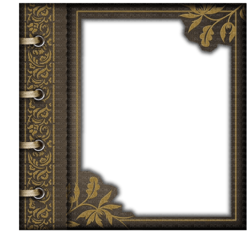 vintage book cover frame brown - png gratuito