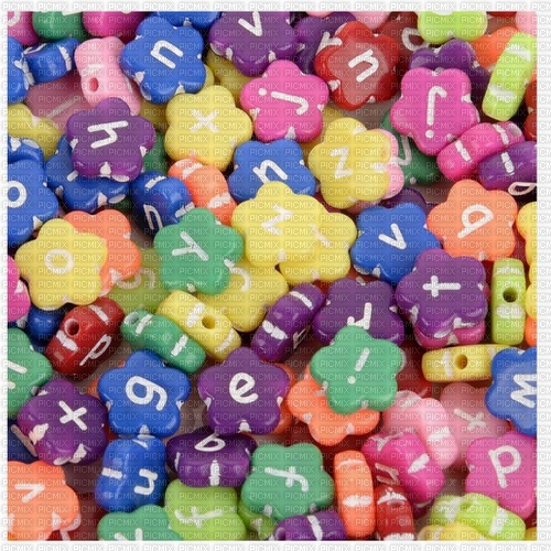 Lowercase letters beads background - ilmainen png