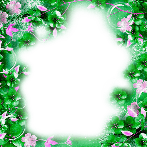 Frame.Green.Pink - By KittyKatLuv65 - bezmaksas png