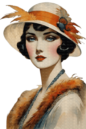 loly33 femme art deco hiver - zadarmo png