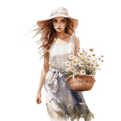 loly33 femme printemps fleur - бесплатно png
