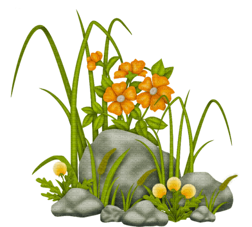 Y.A.M._Summer Flowers Decor - zdarma png
