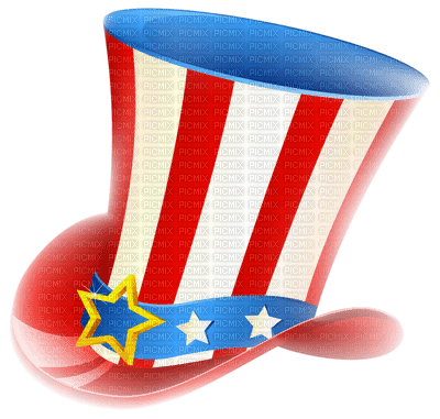 Kaz_Creations America 4th July Independance Day American Hat - ingyenes png