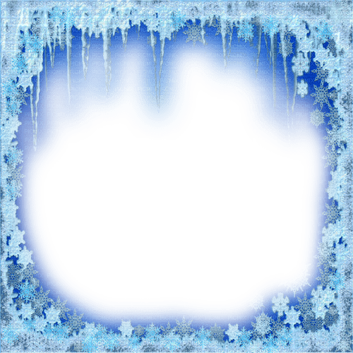 Winter.Frame.Blue - KittyKatLuv65 - zadarmo png
