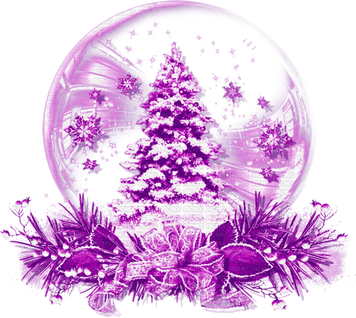 Snowglobe.Purple - PNG gratuit