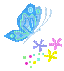 blue butterfly - Bezmaksas animēts GIF