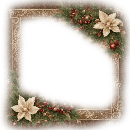christmas winter frame - ücretsiz png