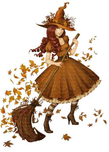 femme,sorcière Halloween,autumn, Pelageya - PNG gratuit
