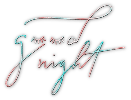 soave text good night pink teal - PNG gratuit