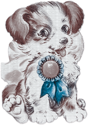 soave dog valenitine vintage deco animals blue - ücretsiz png