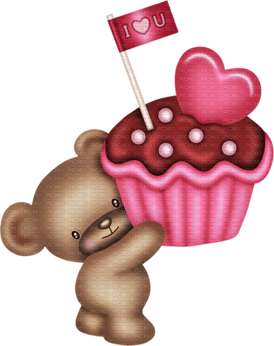 Teddy bear, Valentine's Day. Love. Birthday. Leila - безплатен png
