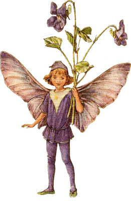 Fairy with Violets - фрее пнг