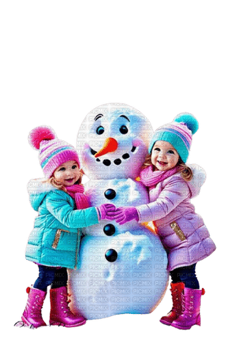 loly33 enfant bonhomme de neige - png grátis