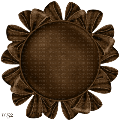 brown-circle with bow-deco-minou52 - ingyenes png