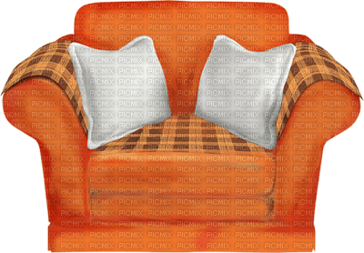 Kaz_Creations Orange Scrap Deco Furniture - gratis png