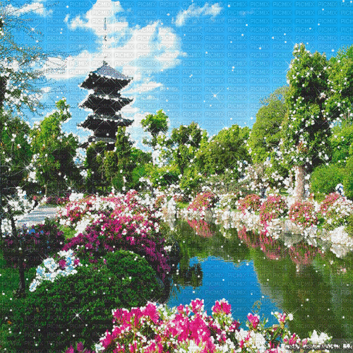 Japanese Inspired Background©ESME4EVA2021 - GIF animasi gratis