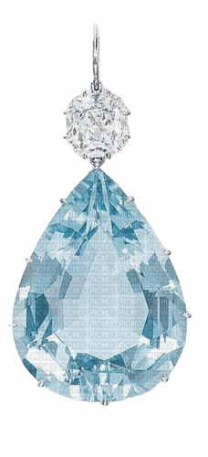 Blue crystal earring - 免费PNG