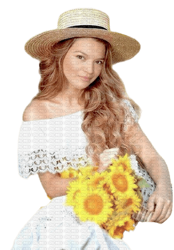 Sunflowers Woman - бесплатно png