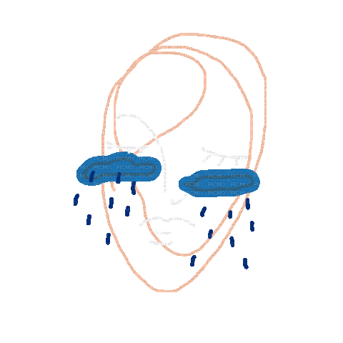 One Line Cry - Free animated GIF