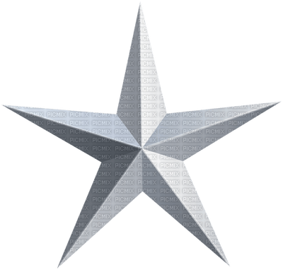 Kaz_Creations Deco  Silver Star - PNG gratuit