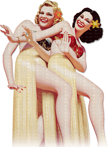 soave woman vintage summer beach pin up friends