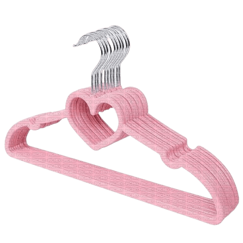Pink heart clothes hanger - PNG gratuit