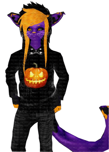 Halloween catboy - бесплатно png