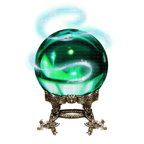 Crystal Ball.Green.Blue - Free PNG