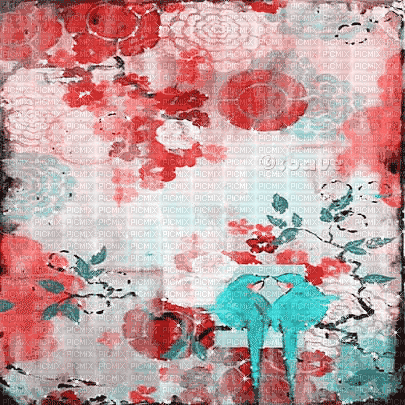 SOAVE BACKGROUND ANIMATED  VINTAGE  PINK TEAL - 免费动画 GIF