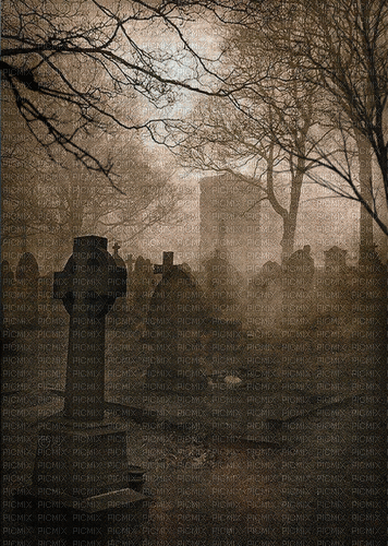Cemetery.Halloween.Gothic.gif.Victoriabea - Zdarma animovaný GIF