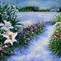 Snow Landscape with Lillies - PNG gratuit