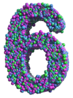 Kaz_Creations Numbers Colourful 6 - png gratuito