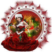 Christmas woman - kostenlos png