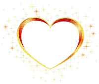Gold Heart Frame - Free PNG