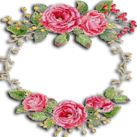 kikkapink flowers spring frame rose roses - безплатен png