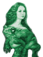 Y.A.M._Fantasy woman girl toad frog green - PNG gratuit