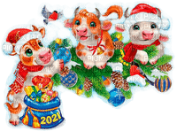 Y.A.M._New year cow - gratis png