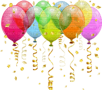 kikkapink deco scrap birthday balloons - PNG gratuit