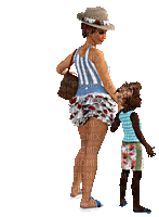 žena a dítě - 無料のアニメーション GIF