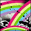 Scene rainbow sticker - zdarma png