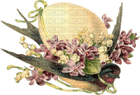 pascua  pajarito flores huevo dubravka4 - Free PNG