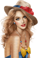beauty woman with hat - zadarmo png