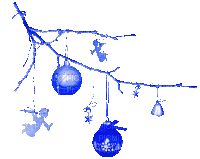 Branch.Ornaments.Blue.Animated - KittyKatluv65 - Free animated GIF