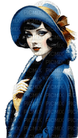 loly33 femme art deco hiver - 無料png
